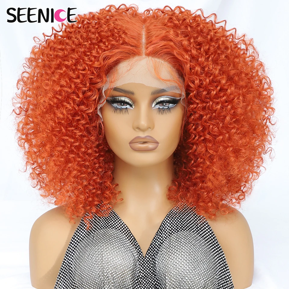 Ombre Orange T-Part 13x5x1 Short Kinky Curly Afro Lace Wigs 14Inch Synthetic Lace Front Wig With Baby Hair Highlight Cosplay Wig
Ombre Orange T-Part 13x5x1 Short Kinky Curly Afro Lace Wigs 14Inch Synthetic Lace Front Wig With Baby Hair Highlight Cosplay Wig