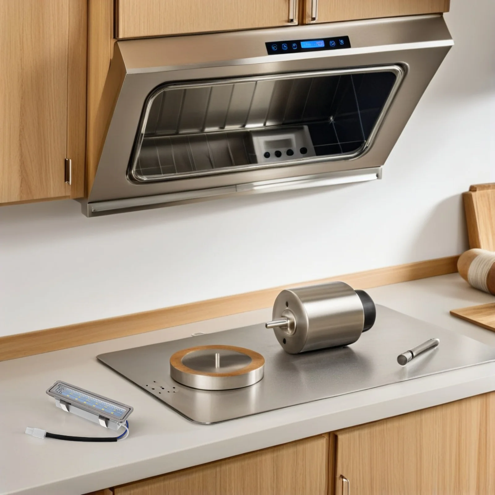 Комплект из 2 светодиодных ламп для кухонной вытяжки - прямоугольные лампы с низким энергопотреблением для замены освещения вытяжки, высокая яркость
Комплект из 2 светодиодных ламп для кухонной вытяжки - прямоугольные лампы с низким энергопотреблением для замены освещения вытяжки, высокая яркость