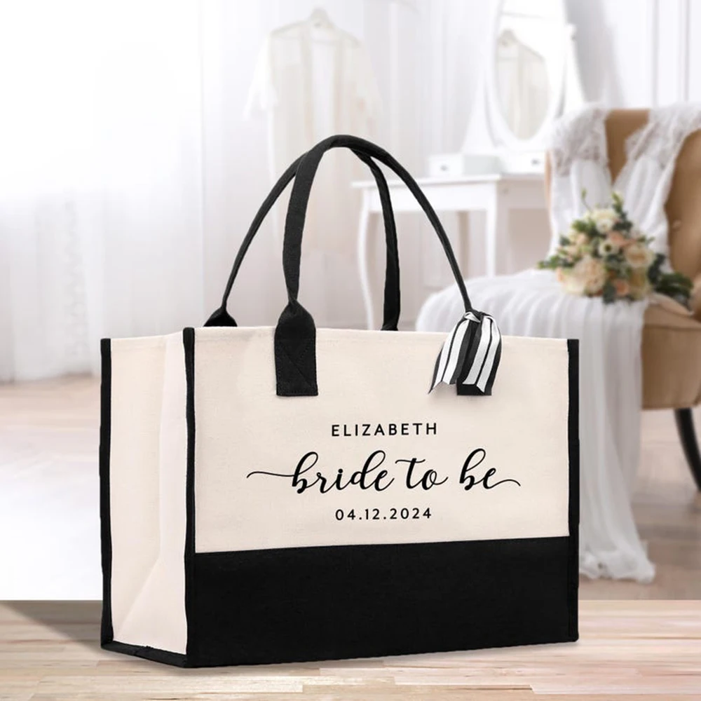 Personalized Wedding Tote Bag Durable Canvas Tote Custom Name Bride Tote Wedding Party Travel Shoulder Handbag Engagement Gift
Personalized Wedding Tote Bag Durable Canvas Tote Custom Name Bride Tote Wedding Party Travel Shoulder Handbag Engagement Gift