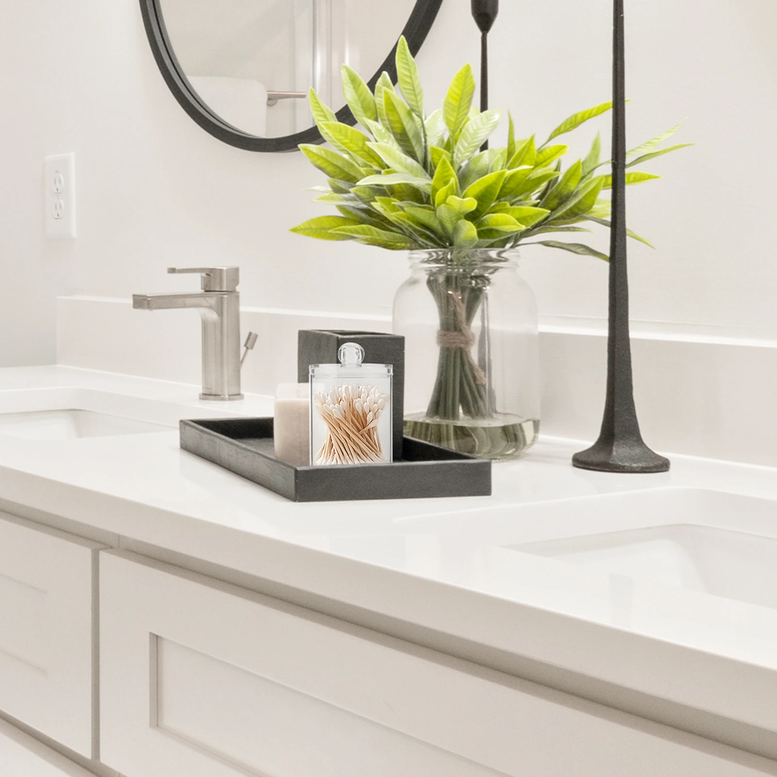 4Pcs Covered Cotton Swab Holders Large Capacity Cotton Pad Jars Small Plastic Bathroom Storage Organizers Dispensers
4Pcs Covered Cotton Swab Holders Large Capacity Cotton Pad Jars Small Plastic Bathroom Storage Organizers Dispensers