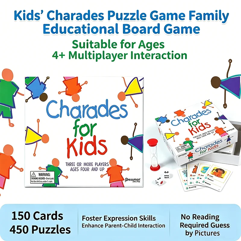 Charades for Kids Card Game: Act It Out, Guess It Fast, and Have a Blast!
Charades for Kids Card Game: Act It Out, Guess It Fast, and Have a Blast!