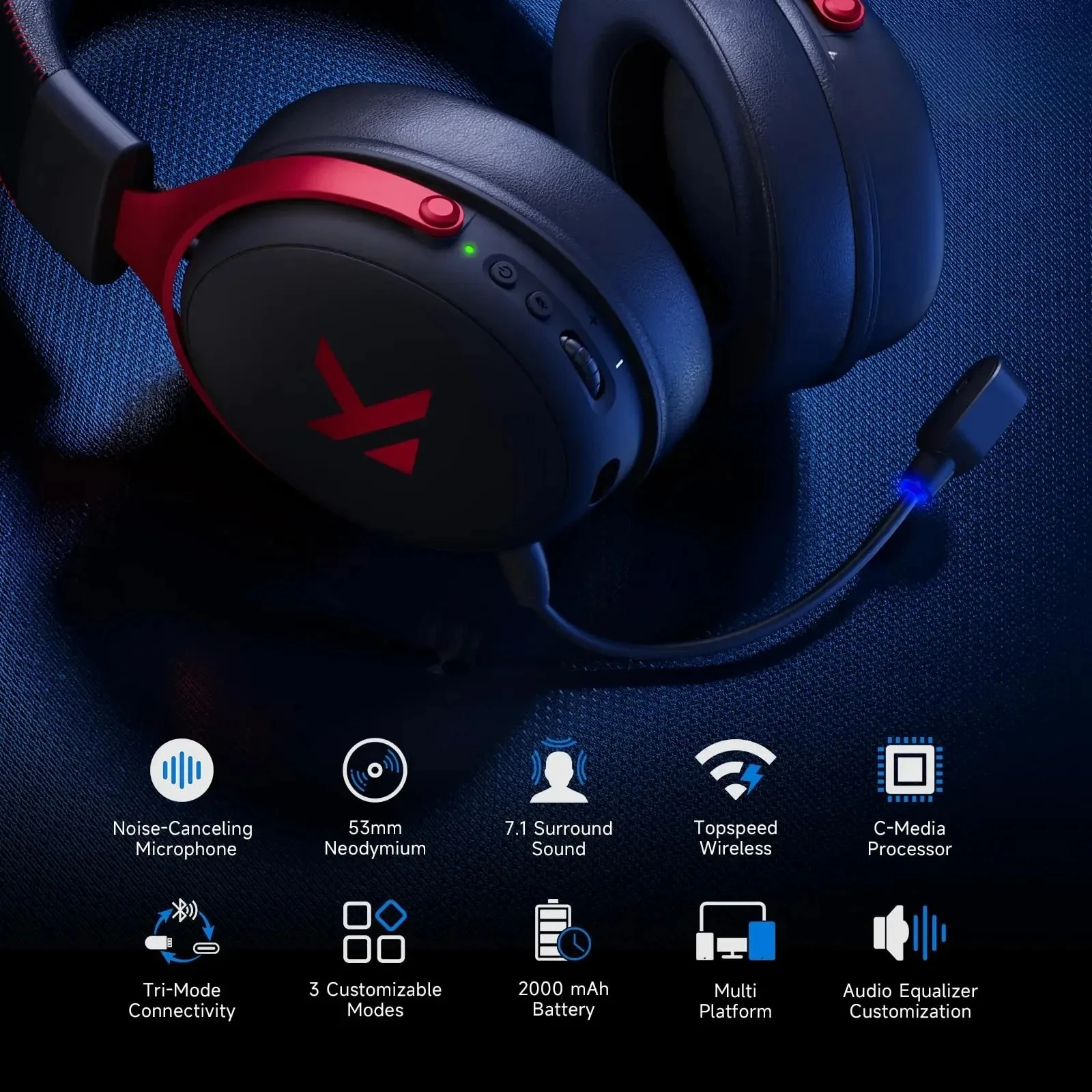 four-mode gaming computer use with built-in microphone wirelessSound Headphones Noise Canceling Mic Low Latency Lightweight for
four-mode gaming computer use with built-in microphone wirelessSound Headphones Noise Canceling Mic Low Latency Lightweight for