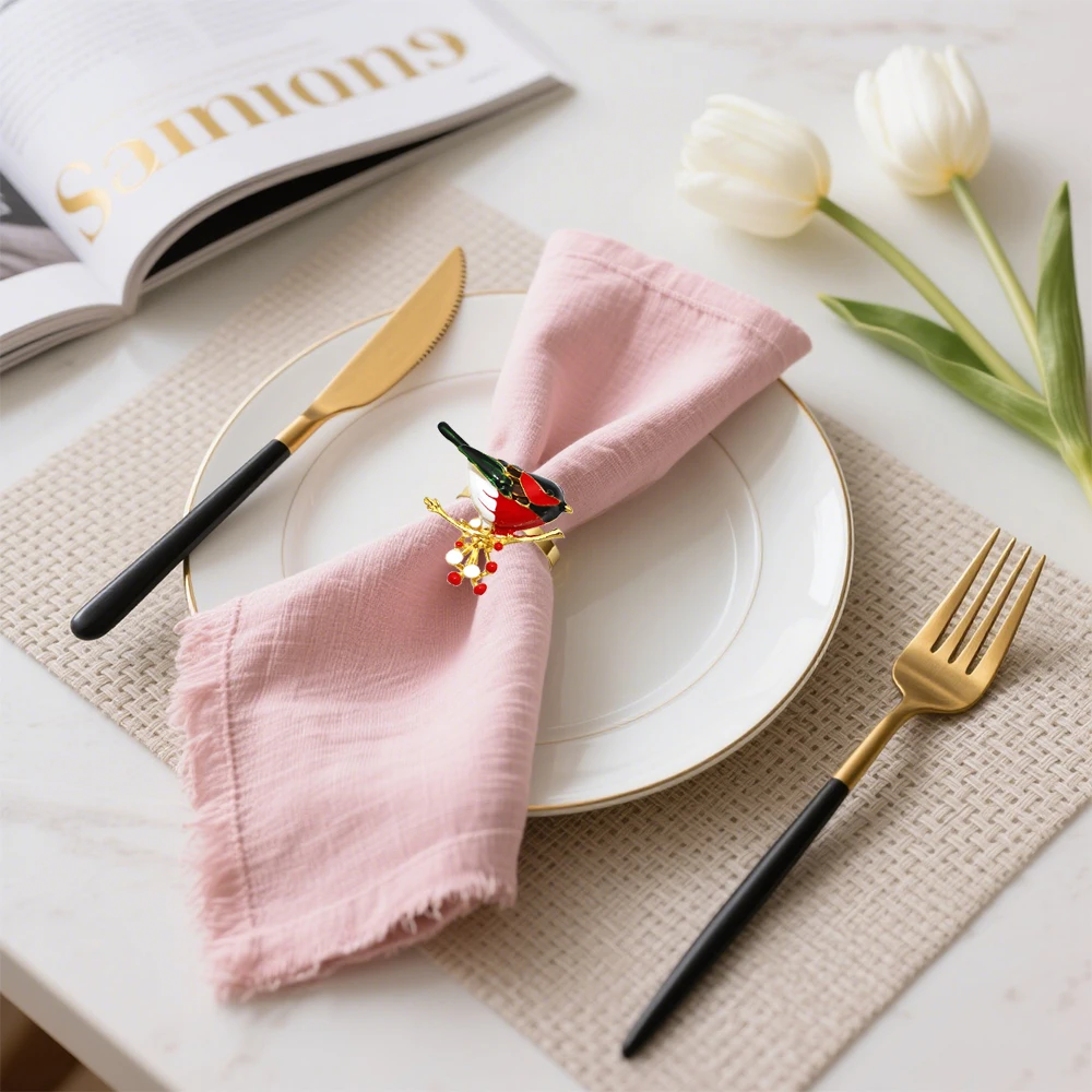 8Pcs Songbird Bird on Tree Branch Napkin Rings Metal Animal Napkin Holders for Spring Easter Dinner Table Setting Decorations
8Pcs Songbird Bird on Tree Branch Napkin Rings Metal Animal Napkin Holders for Spring Easter Dinner Table Setting Decorations