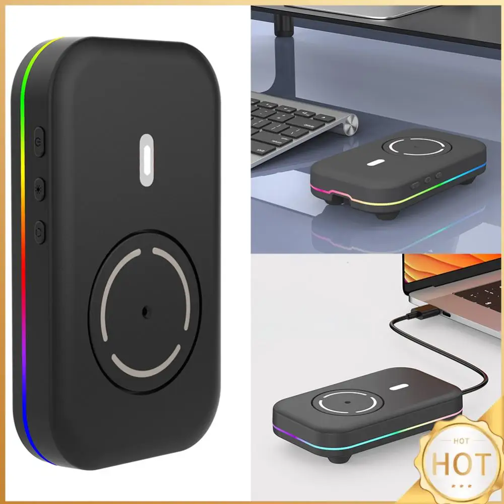 Undetectable Mouse Mover Jiggler 4 Modes Automatic Mouse Wiggler RGB Lights Mouse Moving Device No Software Required/Driver-Free
Undetectable Mouse Mover Jiggler 4 Modes Automatic Mouse Wiggler RGB Lights Mouse Moving Device No Software Required/Driver-Free