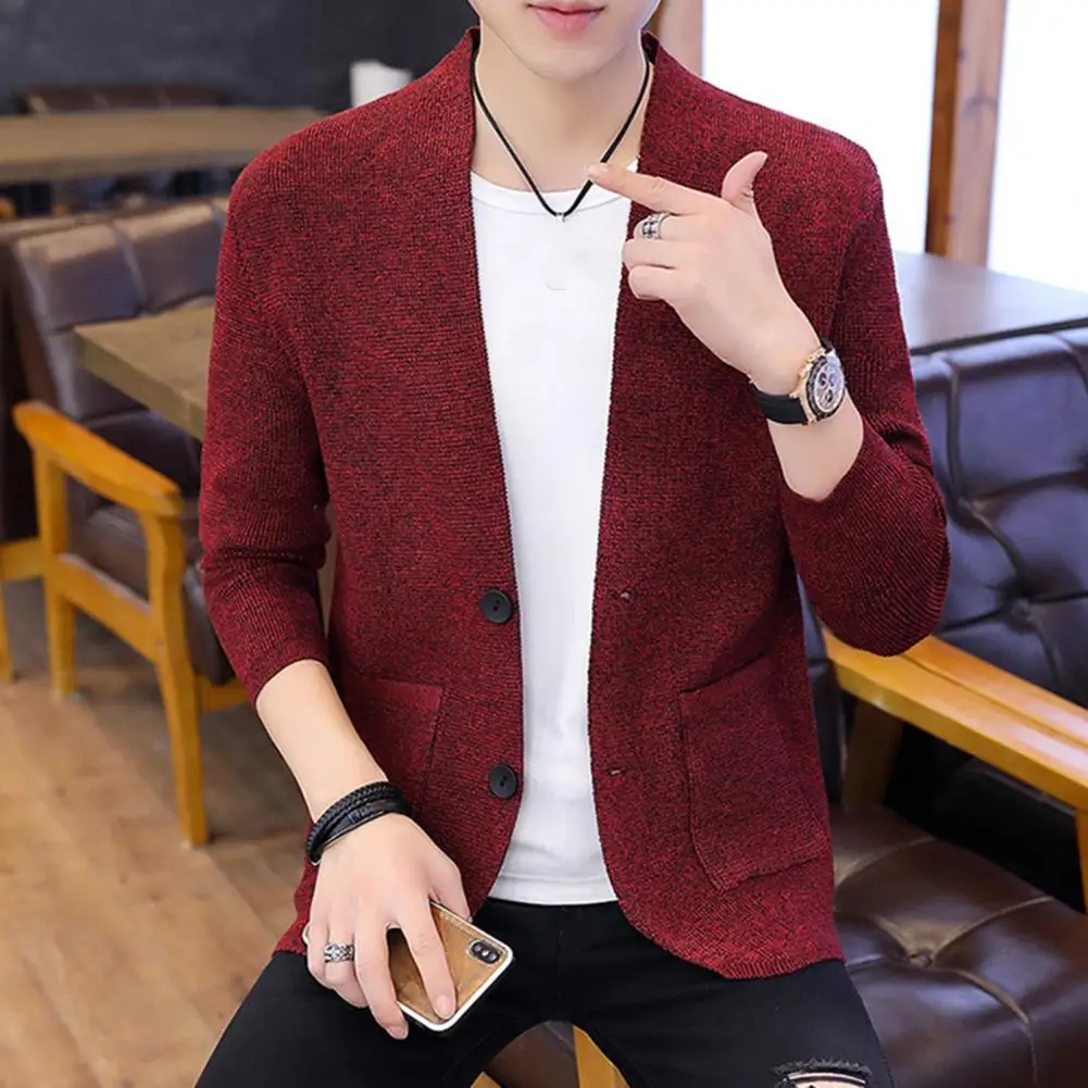 Classic Men Cardigan Men Sweater Stylish Men's Knitwear Coat Single-breasted Solid Color Cardigan with Elastic for Fall/winter
Classic Men Cardigan Men Sweater Stylish Men's Knitwear Coat Single-breasted Solid Color Cardigan with Elastic for Fall/winter