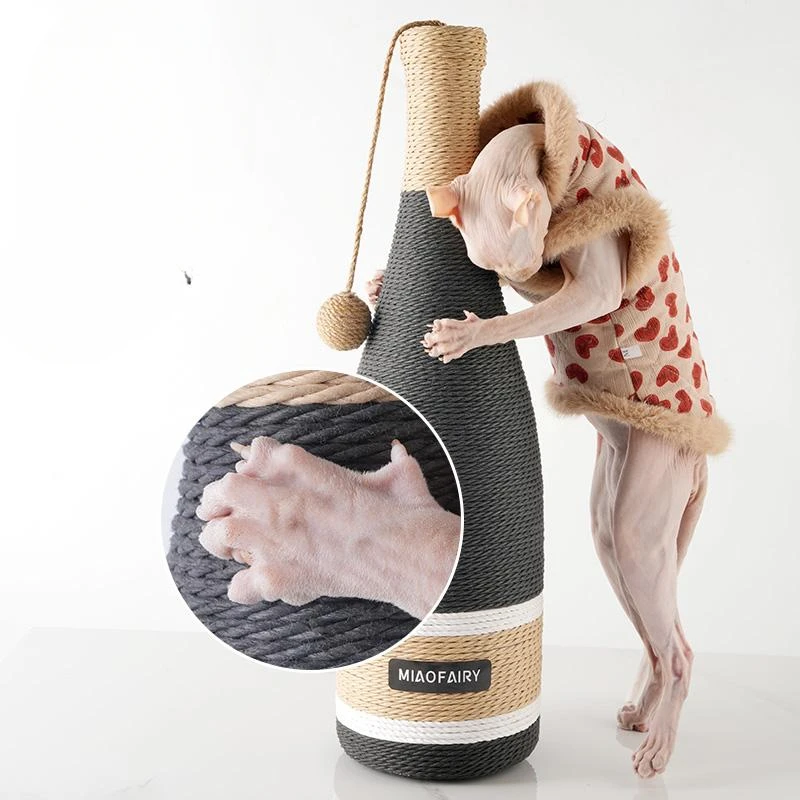 Wine Bottle Cat Scratching Post Sisal Durable Cats Tree Self-Entertainment Cats Toy Not Easy To Fall Debris Pet Catching Ball
Wine Bottle Cat Scratching Post Sisal Durable Cats Tree Self-Entertainment Cats Toy Not Easy To Fall Debris Pet Catching Ball
