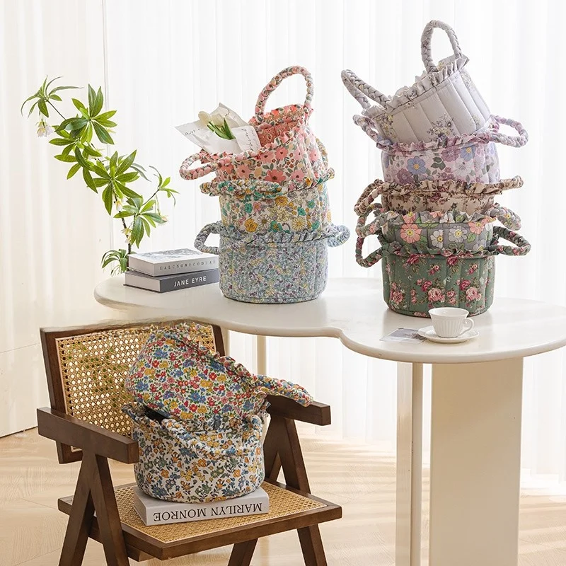 Flowering Fabric Storage Basket for Bedroom Miscellaneous Toys Cosmetics Organizer Wier Basket Home Organization
Flowering Fabric Storage Basket for Bedroom Miscellaneous Toys Cosmetics Organizer Wier Basket Home Organization