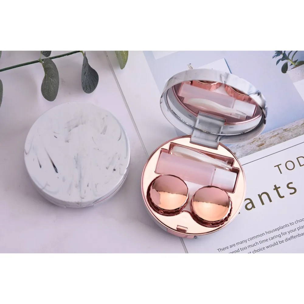 New Marble Pattern Contact Lens Box Round Shape 5 in 1 Contact Lens Case Cute Portable Lens Storage Box
New Marble Pattern Contact Lens Box Round Shape 5 in 1 Contact Lens Case Cute Portable Lens Storage Box