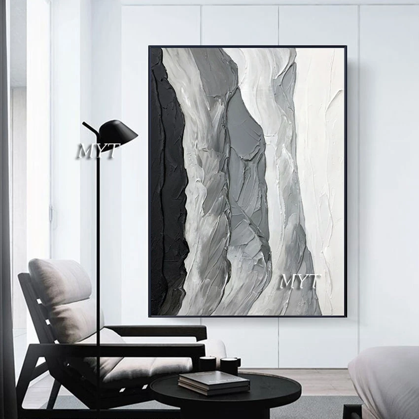 Unframed Palette Knife Modern Abstract Oil Painting Black White Texture Acrylic New Arrival Wall Canvas Picture Home Decor
Unframed Palette Knife Modern Abstract Oil Painting Black White Texture Acrylic New Arrival Wall Canvas Picture Home Decor