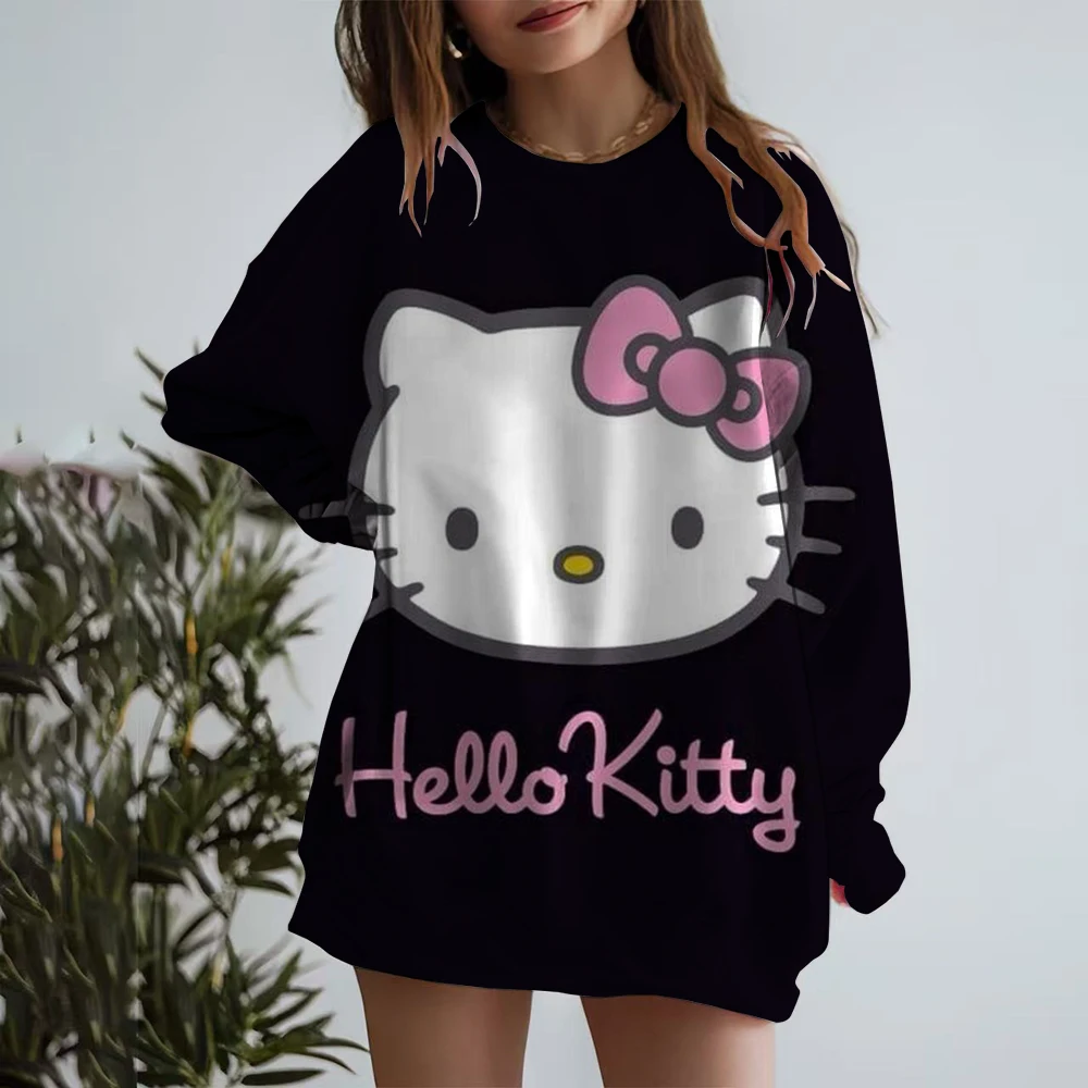 Hello Kitty print Sweatshirts Women Autumn Winter Loose Large size O-neck Long sleeve tops Ladies Casual All-match fawn pullover
Hello Kitty print Sweatshirts Women Autumn Winter Loose Large size O-neck Long sleeve tops Ladies Casual All-match fawn pullover