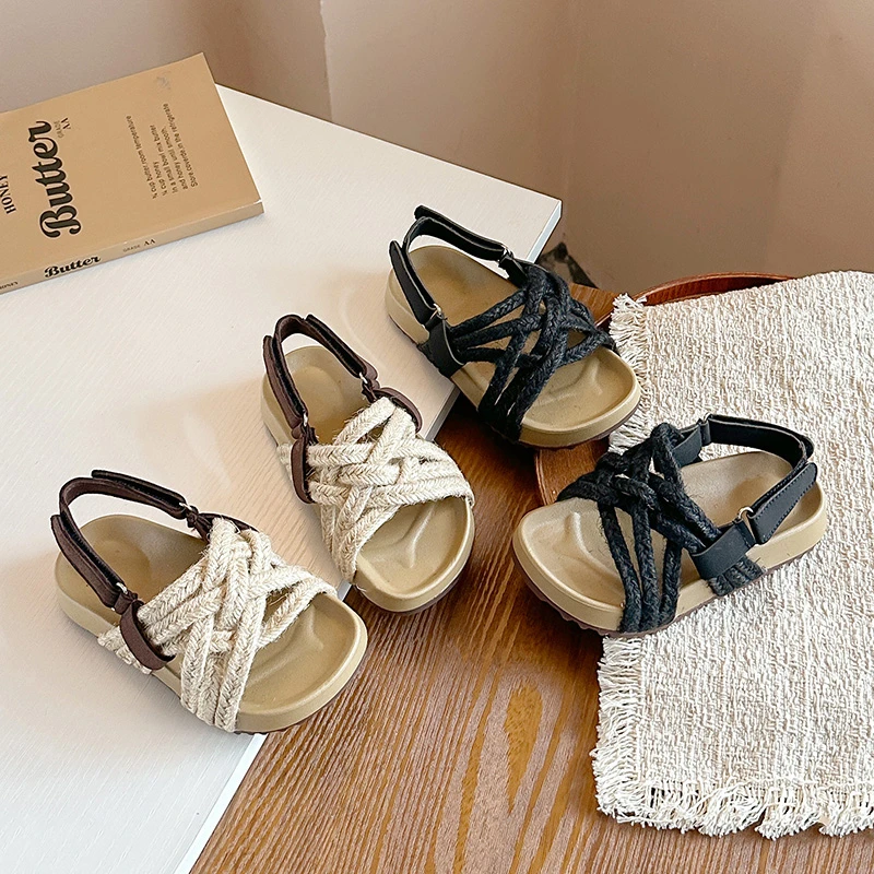 Children's Bohemian Woven Platform Sandals Summer New Boys and Girls Outdoor Leisure Open Toe Non-slip Wear-resistant Sandals.
Children's Bohemian Woven Platform Sandals Summer New Boys and Girls Outdoor Leisure Open Toe Non-slip Wear-resistant Sandals.