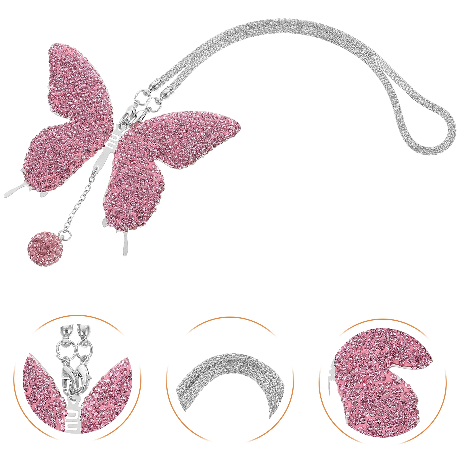 Rhinestone Butterfly Hanging Ornament Stainless Steel Clay Rear View Mirror Decoration Modern Car Mirror Hanging Accessory
Rhinestone Butterfly Hanging Ornament Stainless Steel Clay Rear View Mirror Decoration Modern Car Mirror Hanging Accessory