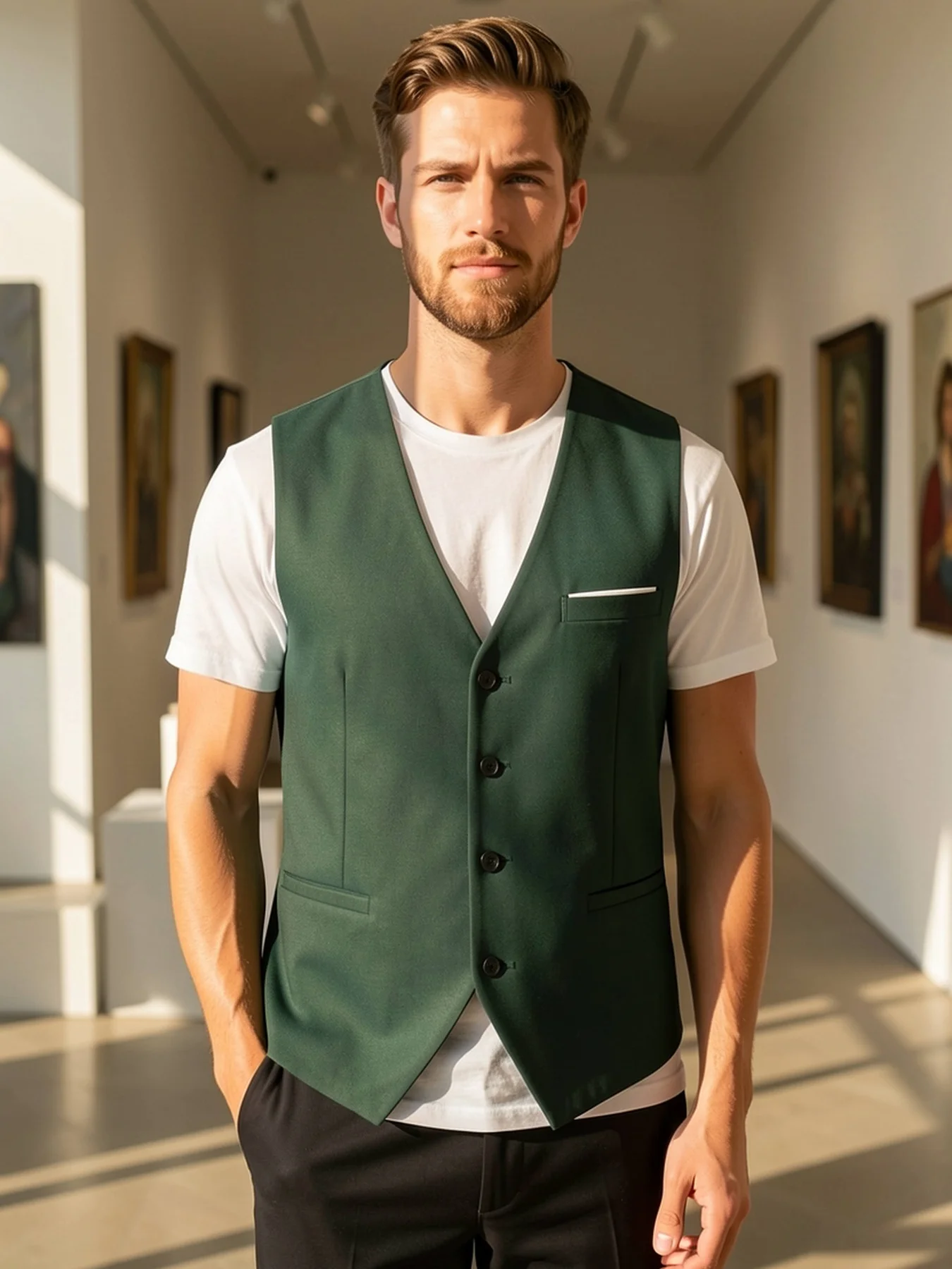Men's Solid Color Formal Vest Single Breasted Slim Fit Elegant Office Party Wedding
Men's Solid Color Formal Vest Single Breasted Slim Fit Elegant Office Party Wedding