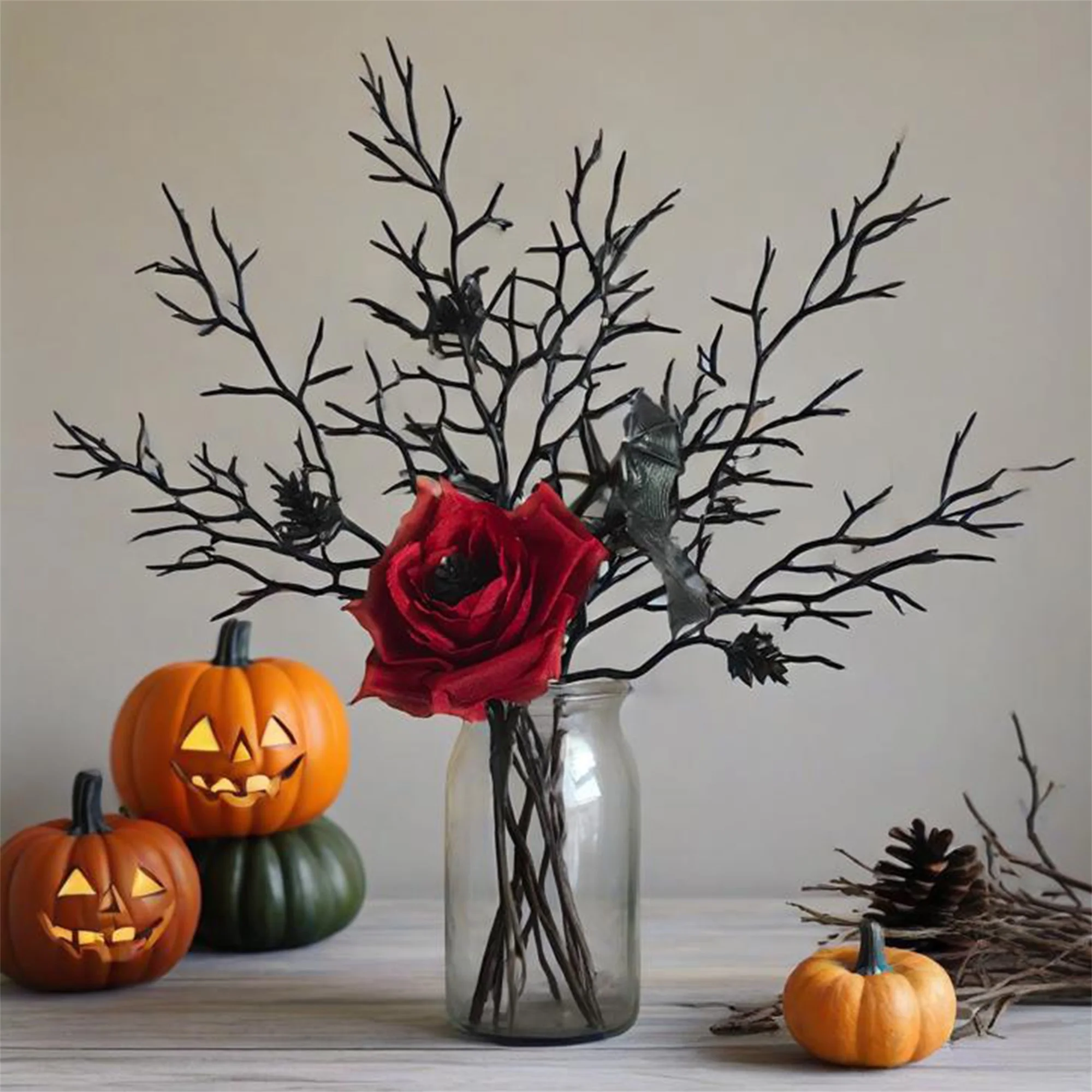 Готическая черная ветка на Хэллоуин с искусственным стеблем красной розы для моторошных столов и украшений для домашней вечеринки
Готическая черная ветка на Хэллоуин с искусственным стеблем красной розы для моторошных столов и украшений для домашней вечеринки