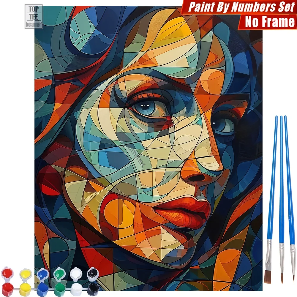 Abstract Geometric Face Digital Oil Painting Set - Face Shapes Colorful Wall Art Home Decor Day Of The Dead Gift For Mom
Abstract Geometric Face Digital Oil Painting Set - Face Shapes Colorful Wall Art Home Decor Day Of The Dead Gift For Mom