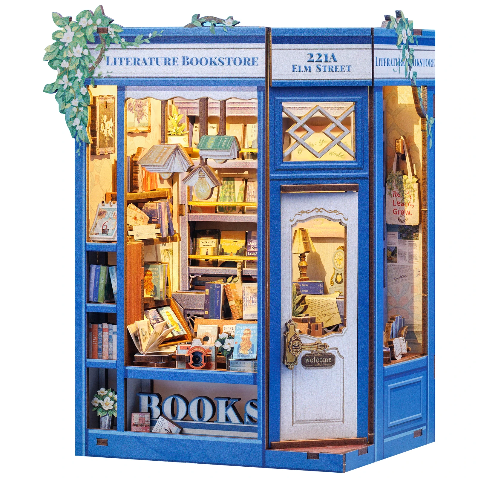 Fsolis Muse Bookstore DIY Book Nook Kit with LED Light 3D Wooden Puzzle Bookshelf Insert Decor Miniature Library Model Building Toy for Book Lovers Home Office
Fsolis Muse Bookstore DIY Book Nook Kit with LED Light 3D Wooden Puzzle Bookshelf Insert Decor Miniature Library Model Building Toy for Book Lovers Home Office