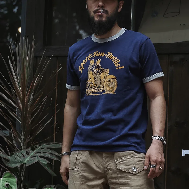 Non Stock Rider Print T-Shirt Vintage Vibe Motorcycle Cotton Short Sleeve Tee Men
Non Stock Rider Print T-Shirt Vintage Vibe Motorcycle Cotton Short Sleeve Tee Men