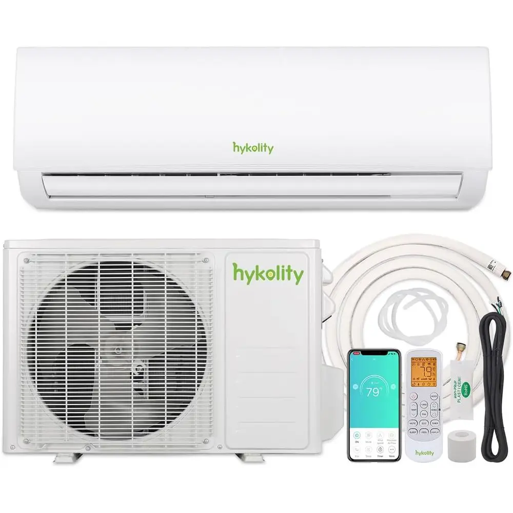 Wii Enabled 9,000 Mini Split Air Conditioner & Heater, 19 SEER2 115V Split AC Unit DuctlInverter System with Heat Pump, Installa
Wii Enabled 9,000 Mini Split Air Conditioner & Heater, 19 SEER2 115V Split AC Unit DuctlInverter System with Heat Pump, Installa