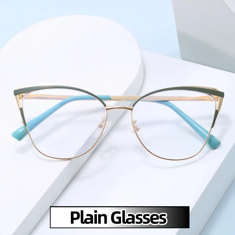 Unisex Elegant Cat Eye Metal Frame Plain Glasses Premium Business Casual Versatile Eye Protection Blue Light Blocking Eyeglasses
Unisex Elegant Cat Eye Metal Frame Plain Glasses Premium Business Casual Versatile Eye Protection Blue Light Blocking Eyeglasses