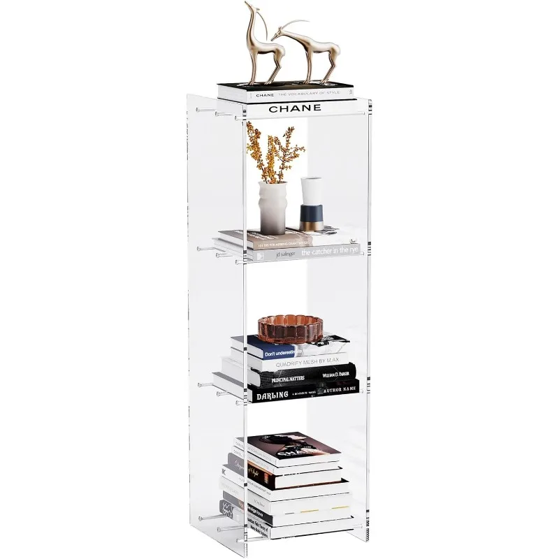 Acrylic Narrow Bookcase Skinny Bookshelf Modern Display Storage Organizer for Living Room Office Bathroom (Clear, 3 Tier)
Acrylic Narrow Bookcase Skinny Bookshelf Modern Display Storage Organizer for Living Room Office Bathroom (Clear, 3 Tier)