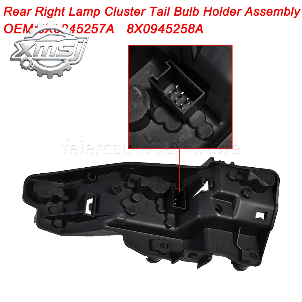 Soporte bombilla panel luz trasera coche 8X0945257A 8X0945258A para Audi A1 2011-2018
Soporte bombilla panel luz trasera coche 8X0945257A 8X0945258A para Audi A1 2011-2018
