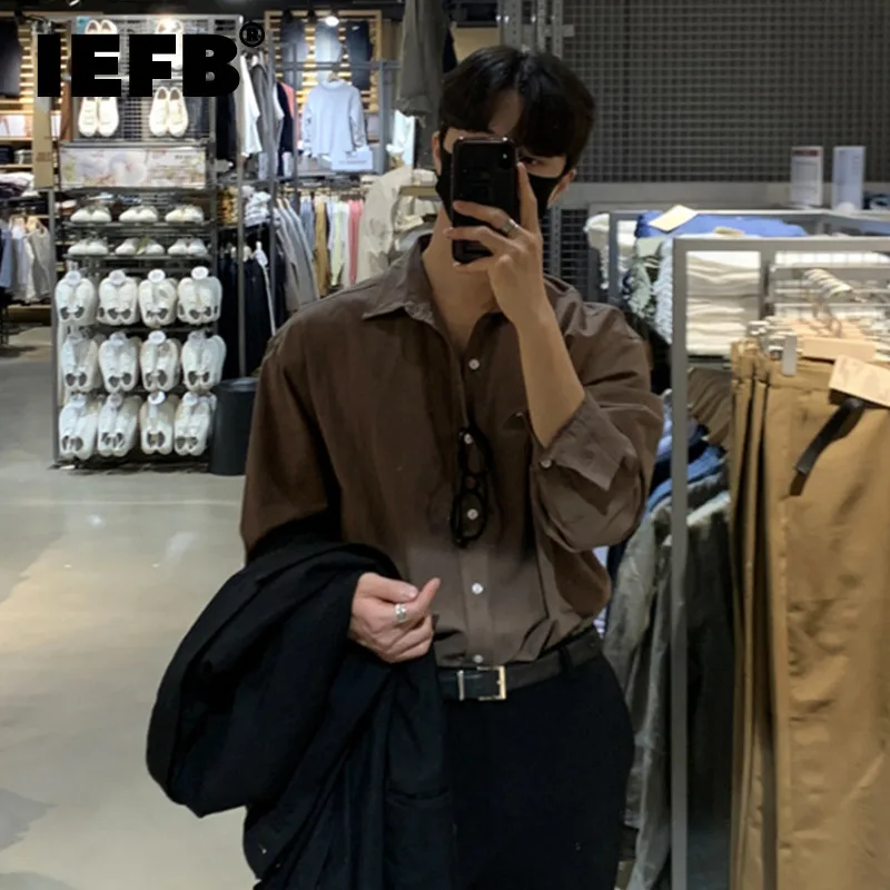 IEFB New Summer Men's Shirts Casual Turn-down Collar Long Sleeve Solid Color Male Clothing Single Breasted Korean Style 9C6654
IEFB New Summer Men's Shirts Casual Turn-down Collar Long Sleeve Solid Color Male Clothing Single Breasted Korean Style 9C6654