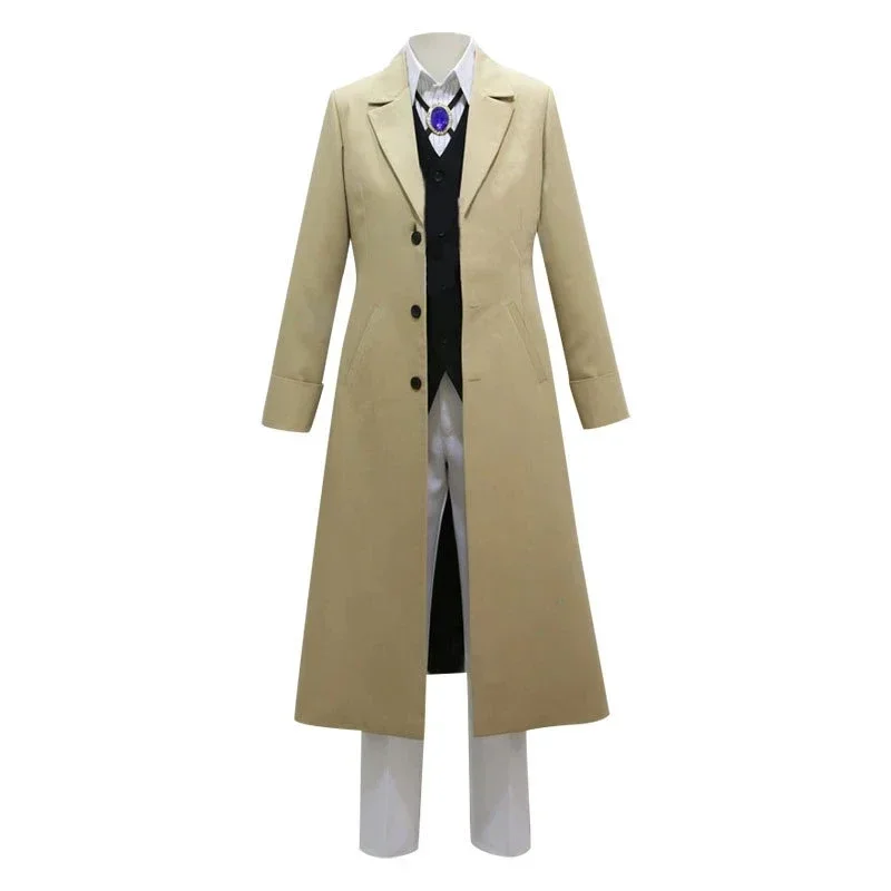 Anime Bungo Stray Dogs Dazai Osamu Cosplay Costume Long Jacket Coat Suit Adult Men Windbreaker Halloween Christmas clothing
Anime Bungo Stray Dogs Dazai Osamu Cosplay Costume Long Jacket Coat Suit Adult Men Windbreaker Halloween Christmas clothing
