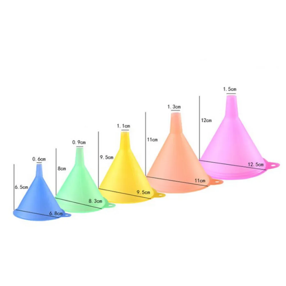 Набор из 5 мини-воронок: цветные пластиковые воронки для розлива парфюмерии, эфирных масел, жидкостей, порошков в флаконы и пробирки
Набор из 5 мини-воронок: цветные пластиковые воронки для розлива парфюмерии, эфирных масел, жидкостей, порошков в флаконы и пробирки