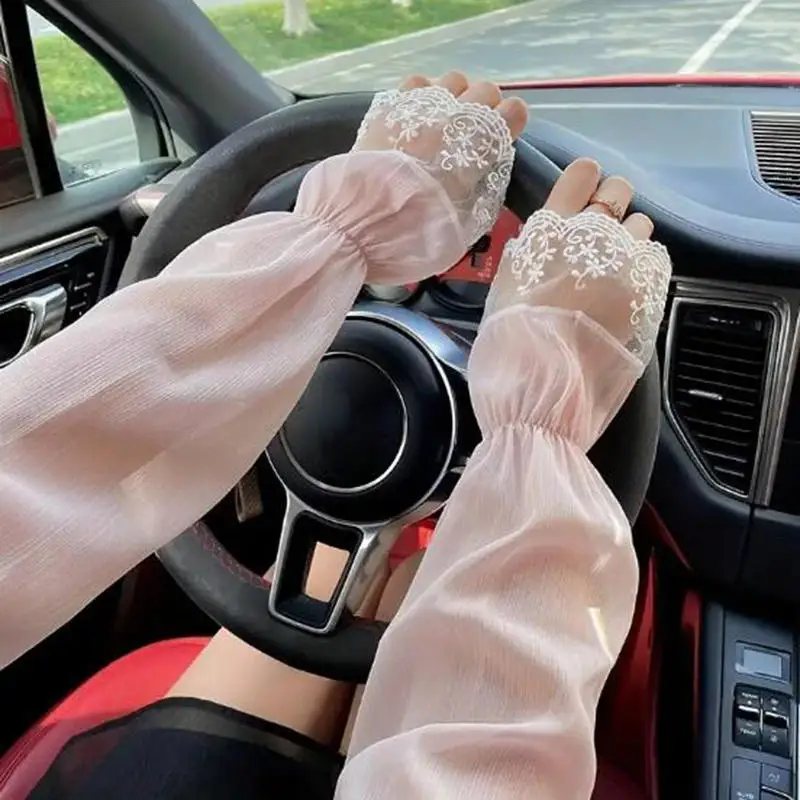 New Women Summer Lace Flowers Arm Sleeves Elastic Driving Gloves Elegant Long Fingerless Mittens Sunscreen Gloves
New Women Summer Lace Flowers Arm Sleeves Elastic Driving Gloves Elegant Long Fingerless Mittens Sunscreen Gloves