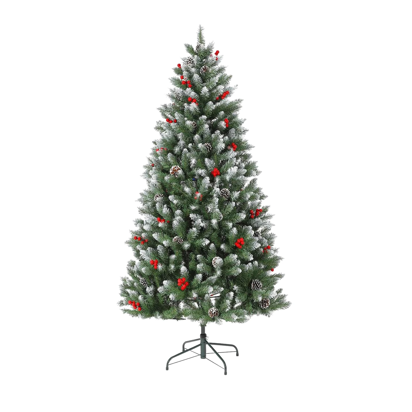 5FT Artificial Christmas Tree with Pine Cones & Berries, PVC Branches, Metal Hinges & Sturdy Base, Easy Assembly for Party Decor
5FT Artificial Christmas Tree with Pine Cones & Berries, PVC Branches, Metal Hinges & Sturdy Base, Easy Assembly for Party Decor