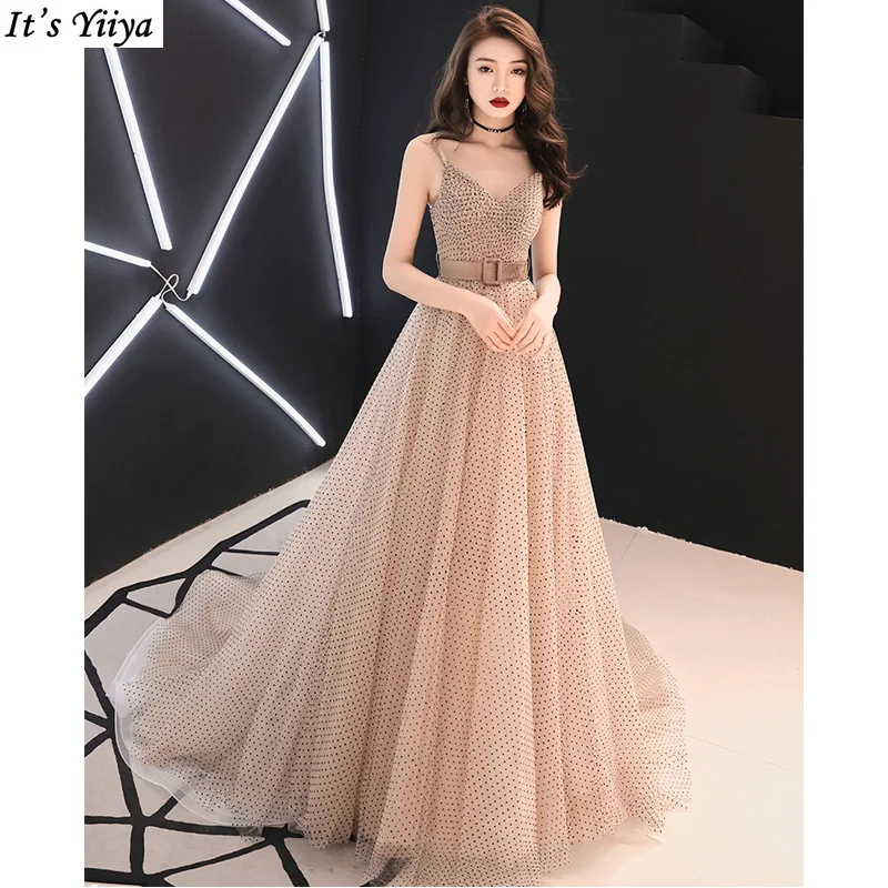 It's Yiiya Customized Evening Dress Plus Size beige Sgaphetti Straps A-Line Floor-Length Trailing Woman Gown Robe De Soiree E782
It's Yiiya Customized Evening Dress Plus Size beige Sgaphetti Straps A-Line Floor-Length Trailing Woman Gown Robe De Soiree E782