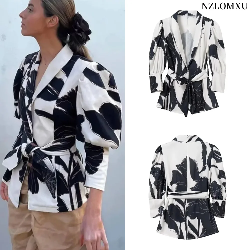 Print Cropped Jacket For Women Belt Flower Shirts Spring Long Sleeve Elegant Womens Jackets Streetwear Lightweight Coat
Print Cropped Jacket For Women Belt Flower Shirts Spring Long Sleeve Elegant Womens Jackets Streetwear Lightweight Coat