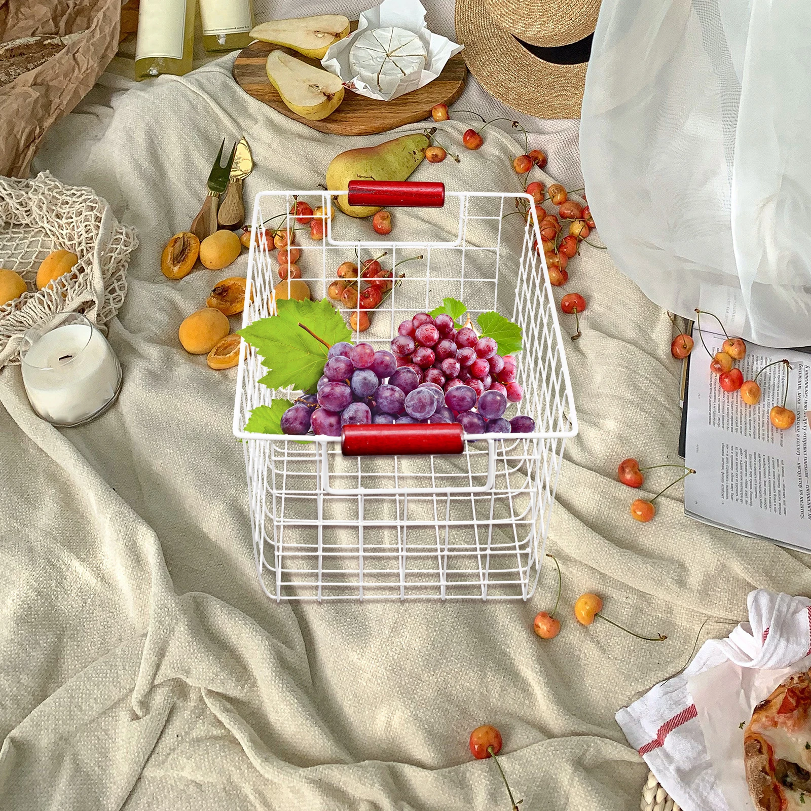 Stainless Steel Storage Basket Multi use Wire Baskets Home ganization Fruits Cake Bread Pantry Food Large Capacity
Stainless Steel Storage Basket Multi use Wire Baskets Home ganization Fruits Cake Bread Pantry Food Large Capacity