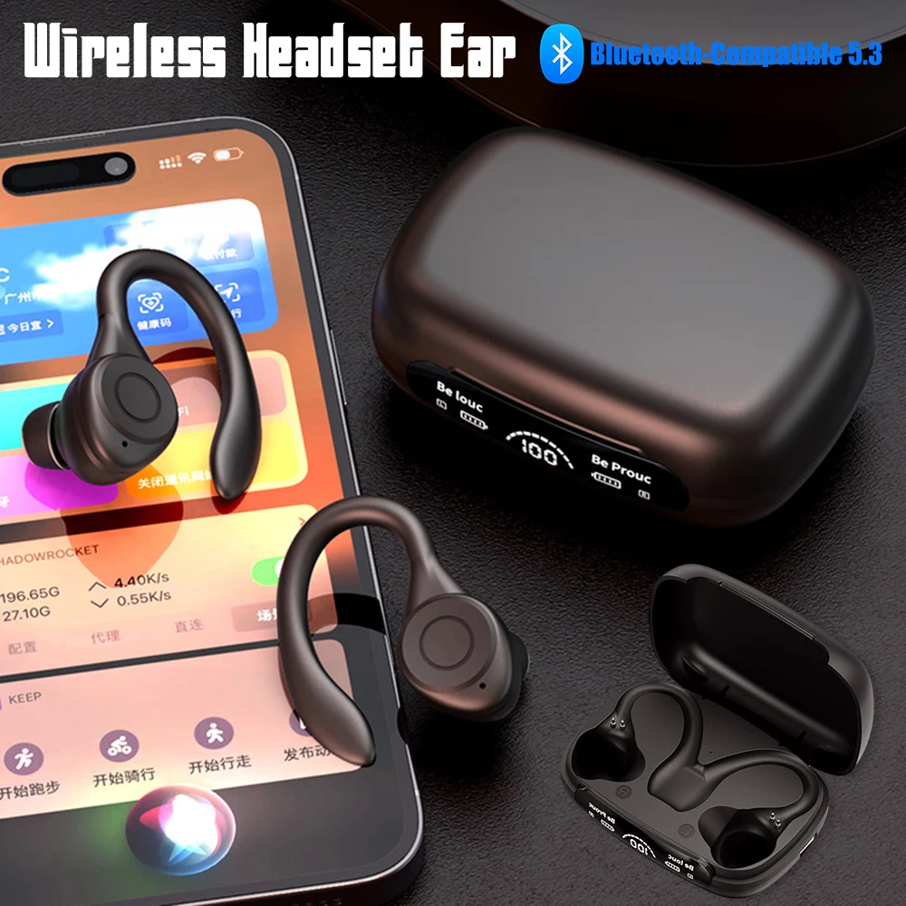 Hi-Fi наушники с ушным крючком, водонепроницаемые игровые наушники, Bluetooth-совместимые5.3, шумоподавление, дисплей мощности, спортивные наушники для бега
Hi-Fi наушники с ушным крючком, водонепроницаемые игровые наушники, Bluetooth-совместимые5.3, шумоподавление, дисплей мощности, спортивные наушники для бега
