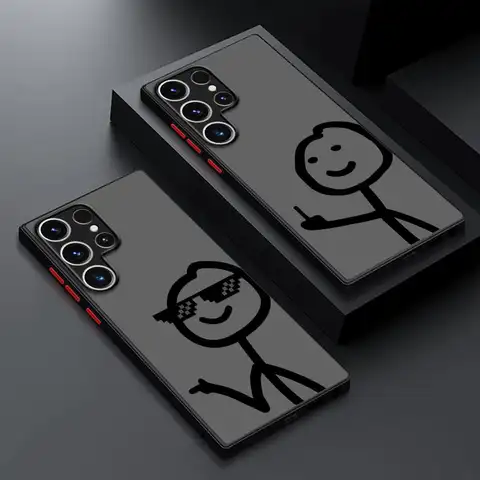 Cartoon Matchman Case for Samsung Galaxy S24 Ultra S23 Plus S25 S22 S21 FE S20 Note 20 S9 S10 Fashion Funda Silicone Phone Cover