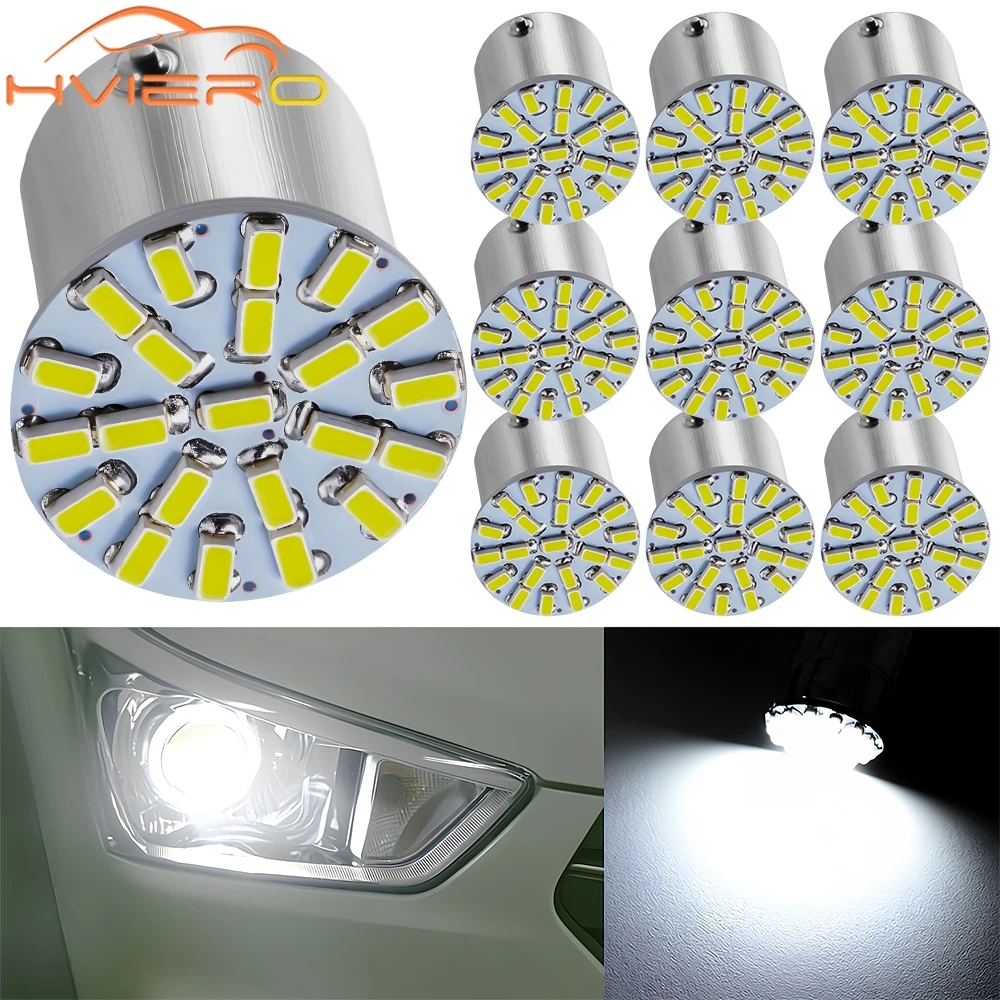 10 шт., 1157 BAY15D 1156 BA15S 22SMD, белая Автомобильная фонарь, 12 В, тормозной сигнал поворота, автомобильная лампа с клиновидным цоколем, Освещение номерного знака
10 шт., 1157 BAY15D 1156 BA15S 22SMD, белая Автомобильная фонарь, 12 В, тормозной сигнал поворота, автомобильная лампа с клиновидным цоколем, Освещение номерного знака
