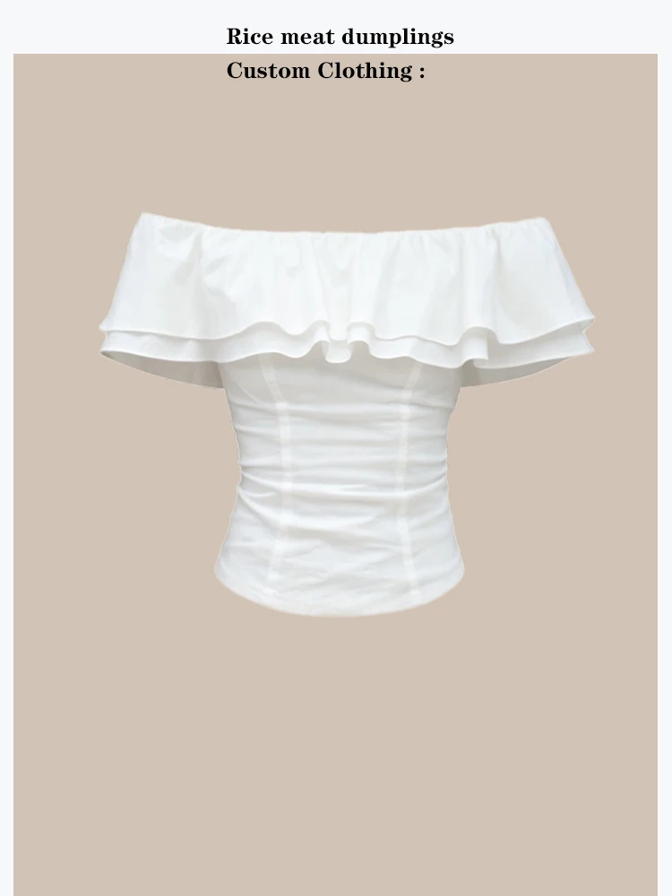 Sicily Holiday Korean Style Slim Fit White One Shoulder Short Shirt Summer Slimming Top Women's Fashion Polyester Fiber
Sicily Holiday Korean Style Slim Fit White One Shoulder Short Shirt Summer Slimming Top Women's Fashion Polyester Fiber