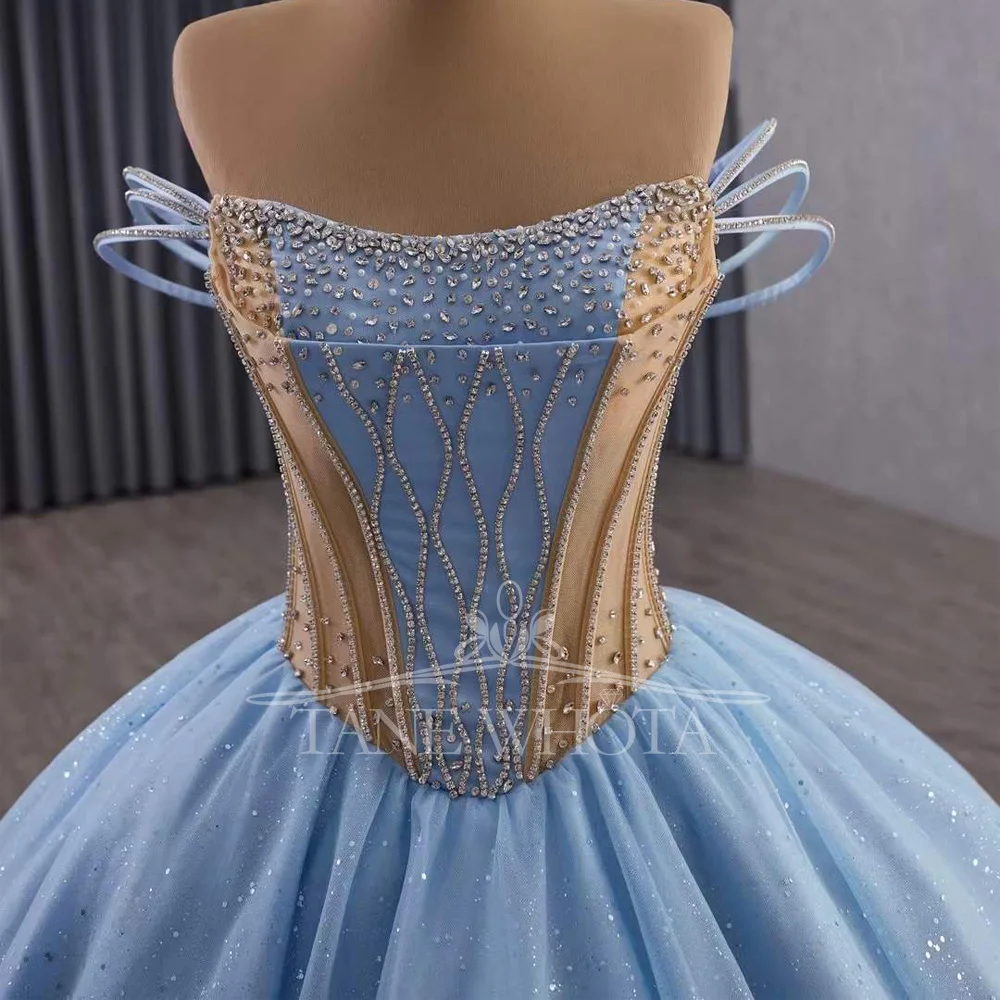 Blue Pink Strapless Quinceanera Dress Lace-Up Back Beading Sequined Crystal Ruffles For 15th Birthday Dresses
Blue Pink Strapless Quinceanera Dress Lace-Up Back Beading Sequined Crystal Ruffles For 15th Birthday Dresses