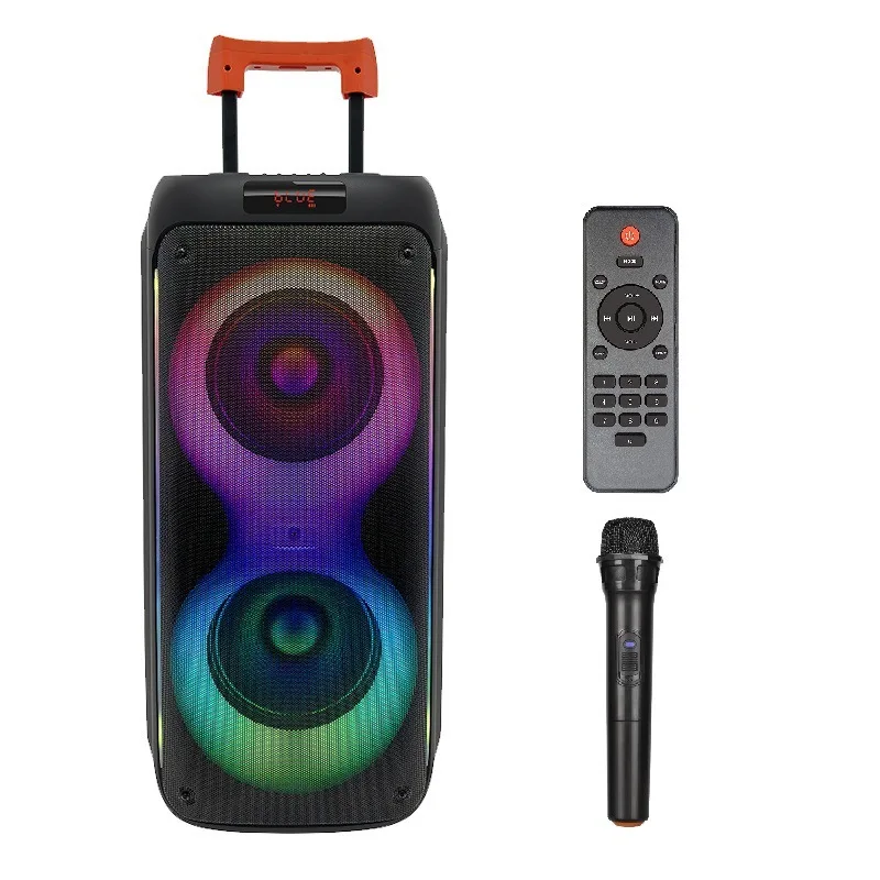 Portable Outdoor Wireless RGB Light & Sound Smart DJ Karaoke Party Box for Bluetooth Trolley Speaker with Bass Feature
Portable Outdoor Wireless RGB Light & Sound Smart DJ Karaoke Party Box for Bluetooth Trolley Speaker with Bass Feature