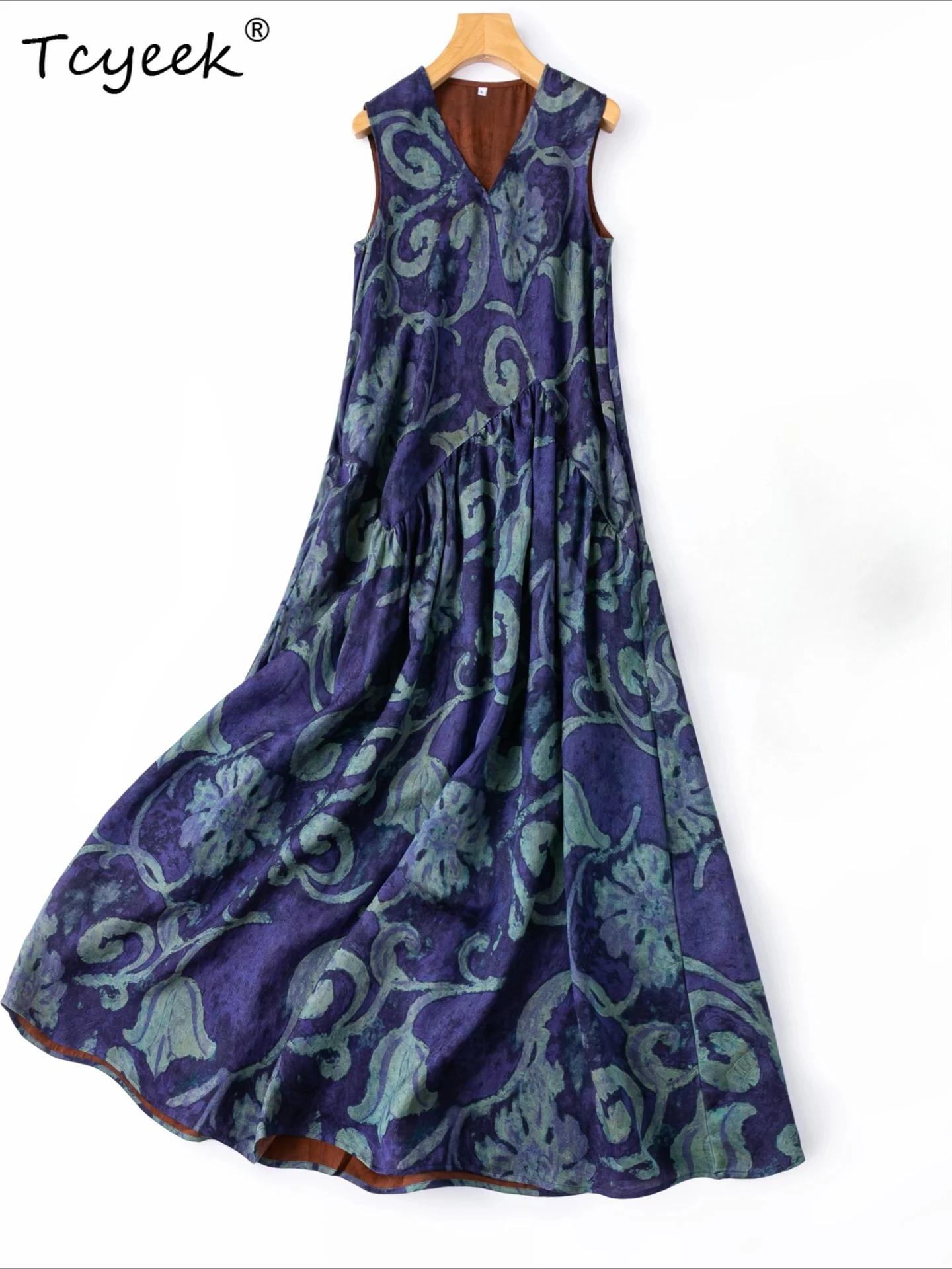Tcyeek 100% Real Mulberry Silk Vintage Dress Women Clothes Elegant Womens Dresses Vest Fashion Summer Dress Loose Fit Платье
Tcyeek 100% Real Mulberry Silk Vintage Dress Women Clothes Elegant Womens Dresses Vest Fashion Summer Dress Loose Fit Платье