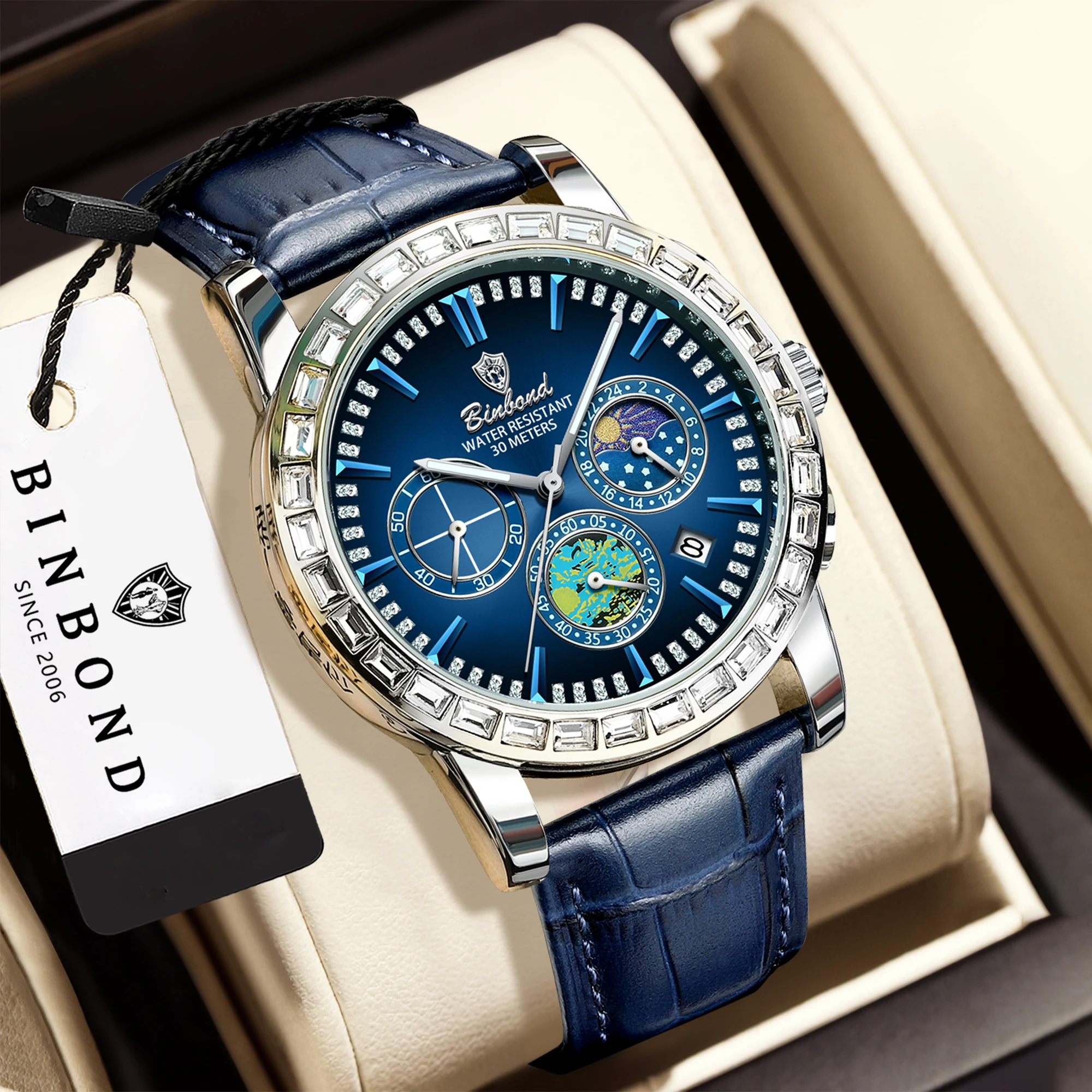 BINBOND chronograph auto date quartz watches for men luxury luminous waterproof durable men's watch casual accurate reloj
BINBOND chronograph auto date quartz watches for men luxury luminous waterproof durable men's watch casual accurate reloj