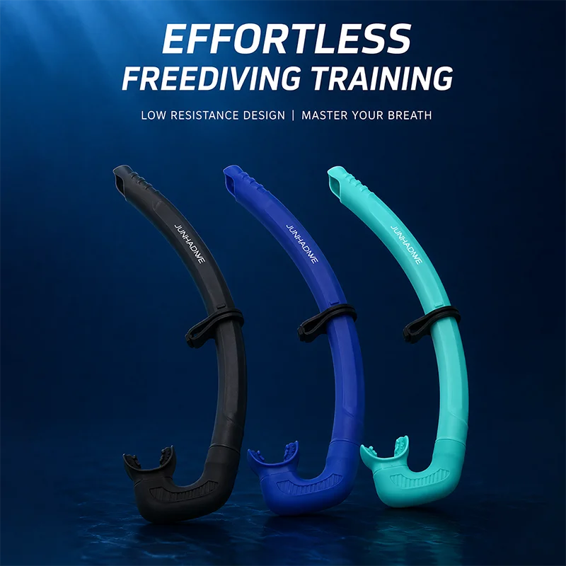 JUNHAIDIVE Wet Snorkel, 360° Rotatable TPU Tube with Simple Clip, Soft Silicone Mouthpiece, Low Drag No Face Push,for Freediving
JUNHAIDIVE Wet Snorkel, 360° Rotatable TPU Tube with Simple Clip, Soft Silicone Mouthpiece, Low Drag No Face Push,for Freediving