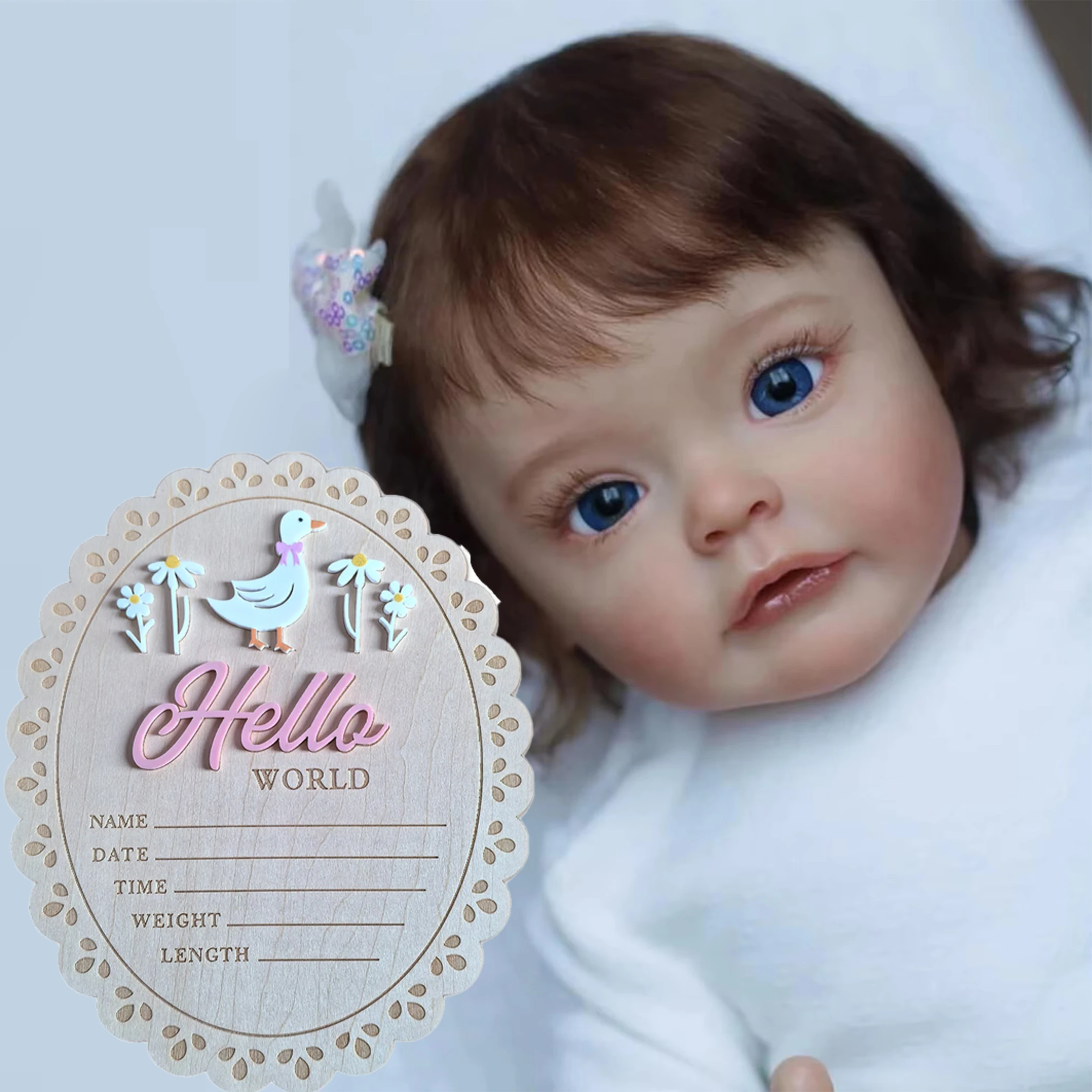 Чистая ручная работа, трансплантация волос, 22-дюймовая кукла реборн, мягкая и теплая виниловая кукла-симулятор для девочек W-2163BST
Чистая ручная работа, трансплантация волос, 22-дюймовая кукла реборн, мягкая и теплая виниловая кукла-симулятор для девочек W-2163BST