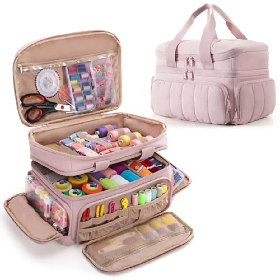 Puffer Sewing Organizer Bag, Large Capacity with Multiple Pockets and Detachable Dividers, Storage Box for Threads, Needles, Sc
Puffer Sewing Organizer Bag, Large Capacity with Multiple Pockets and Detachable Dividers, Storage Box for Threads, Needles, Sc