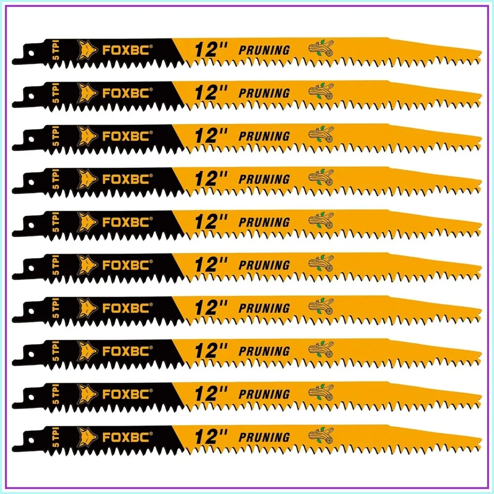 12 Inch Pruning Saw Blades 5TPI for Tree Trimming, Wood Wet Cutting, 10-Pack
12 Inch Pruning Saw Blades 5TPI for Tree Trimming, Wood Wet Cutting, 10-Pack