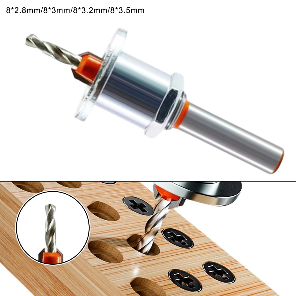 8mm Shank Countersink Drills Bit Woodworking Router Bit Adjustable With Limiter Steel Adjustable Length
8mm Shank Countersink Drills Bit Woodworking Router Bit Adjustable With Limiter Steel Adjustable Length