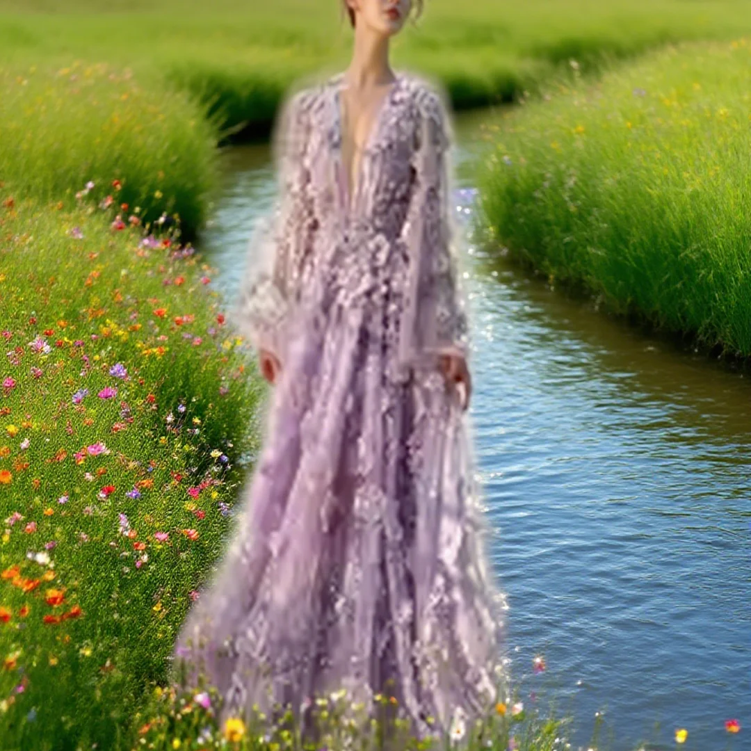 Customized Long Sleeves V Neck Exquisite Flower Lace A Line Birthday Prom Party Gown Prom Dresses
Customized Long Sleeves V Neck Exquisite Flower Lace A Line Birthday Prom Party Gown Prom Dresses