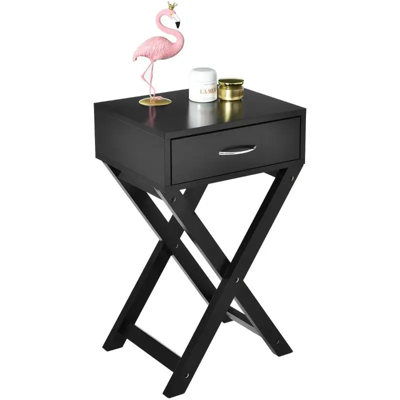 Design Sofa Side Table with X-Shape Drawer for Living Room Bedroom-Black
Design Sofa Side Table with X-Shape Drawer for Living Room Bedroom-Black