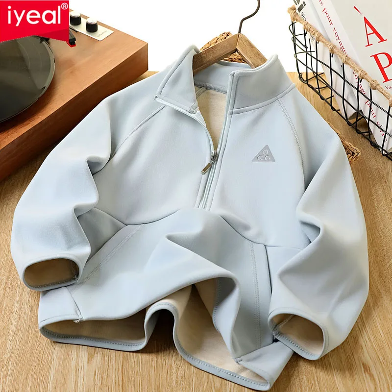 IYEAL флисовый свитшот на молнии для мальчиков-подростков, осень-зима, новый теплый флисовый топ, детский пуловер с длинными рукавами
IYEAL флисовый свитшот на молнии для мальчиков-подростков, осень-зима, новый теплый флисовый топ, детский пуловер с длинными рукавами