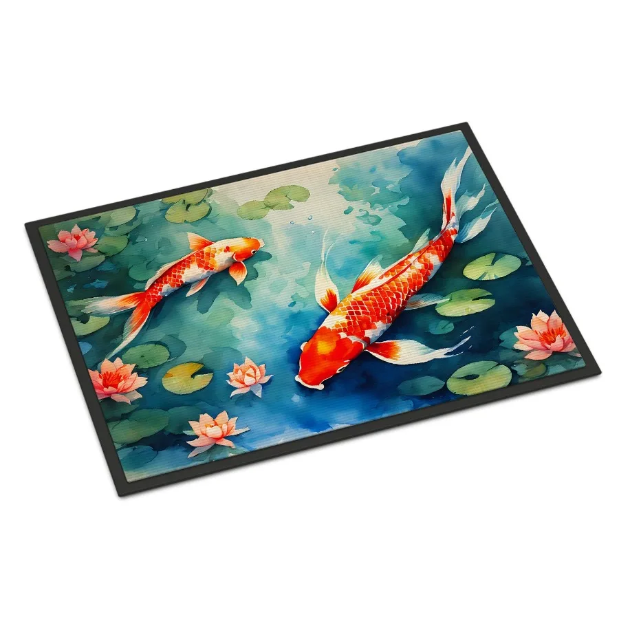 Koi Fish Doormat Front Door Mat Indoor Outdoor Rugs for Entryway Non Slip Washable Low Pile 24H X 36W
Koi Fish Doormat Front Door Mat Indoor Outdoor Rugs for Entryway Non Slip Washable Low Pile 24H X 36W